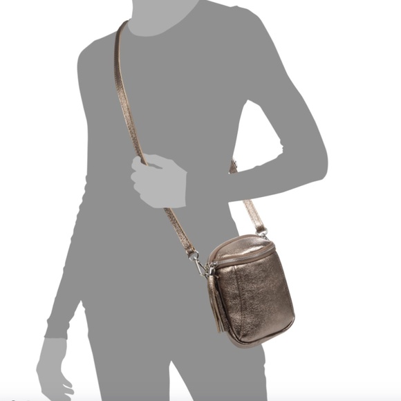 NWOT Borse in Pelle Italian Leather Gold Bag - Picture 3 of 16